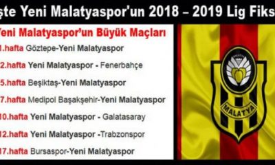 Yeni Malatyaspor’un 2018 – 2019 Lig Fikstürü
