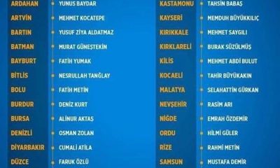 AK PARTİ’NİN BELEDİYE BAŞKAN ADAYLARI