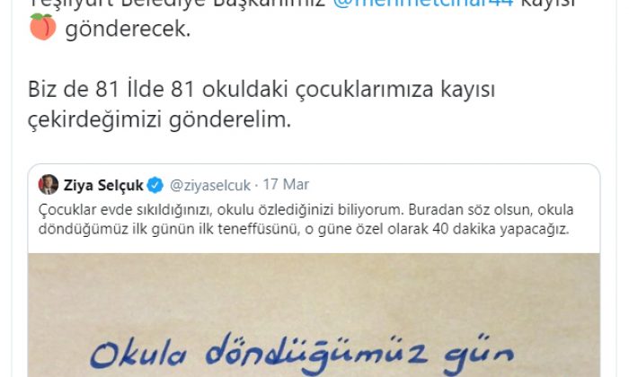 40 DAKİKALIK TENEFFÜS KAYISI ÇEKİRDEKSİZ OLMAZ!