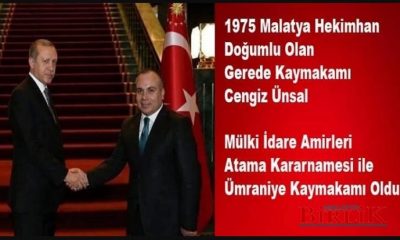 Hekimhan’lı Cengiz Ünsal Ümraniye Kaymakamı Oldu
