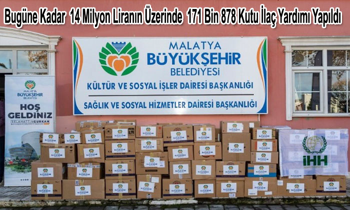 14 Milyon Liranın Üzerinde 171 Bin 878 Kutu İlaç Yardımı Yapıldı