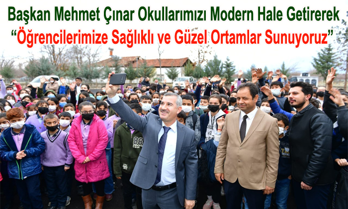 Yeşilyurt Belediyesi Dilek’te İlkokul ve Ortaokulu Modern Hale Getirdi