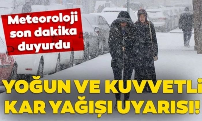 Malatya İl Geneli için Yoğun Kar ve Kuvvetli Rüzgara Dikkat!