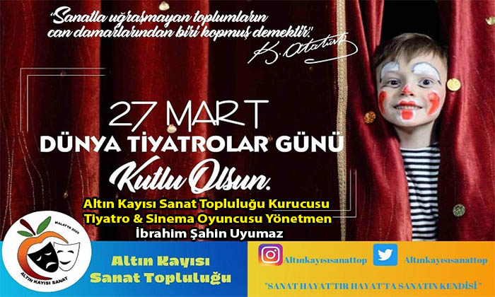 İbrahim Şahin Uyumaz, Malatya’da Tiyatronun Yaşatılması İçin Destek Bekliyoruz