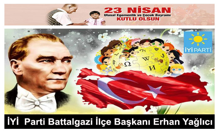 Başkan Erhan Yağlıcı’dan 23 Nisan Ulusal Egemenlik ve Çocuk Bayramı Mesajı