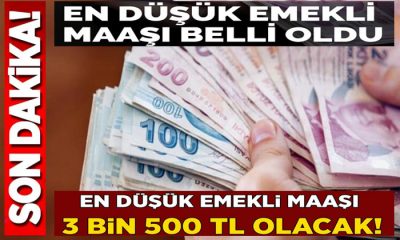 En Düşük Emekli Aylığı 3.500 Lira Olacak