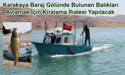 Karakaya Baraj Gölünde Bulunan Balıkları Avlamak İçin Kiralama İhalesi Yapılacak