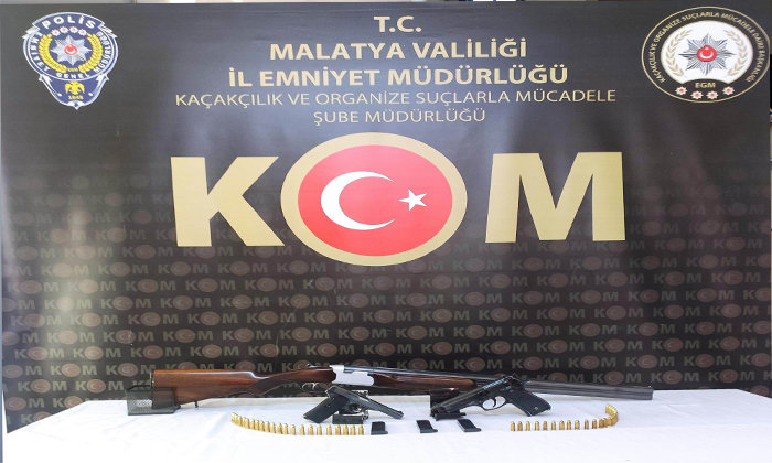 Malatya’da Silah Kaçakçılığı Operasyonu. 4 Şüpheli 3 Adet Silah İle Yakalandı