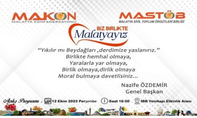 6. İstanbul Malatya Günleri “Biz Birlikte Malatyayız” Sloganı İle 12 – 15 Ekim’de Yenikapı’da Düzenlenecek