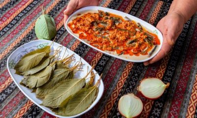 Malatya’nın Tescilli Yemeği “Kiraz Yaprağı Köftesi” Fotoğrafçıların Kadrajına Takıldı