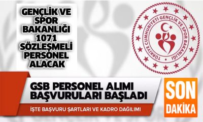 Gençlik ve Spor Bakanlığı 1071 Sözleşmeli Personel Alacak