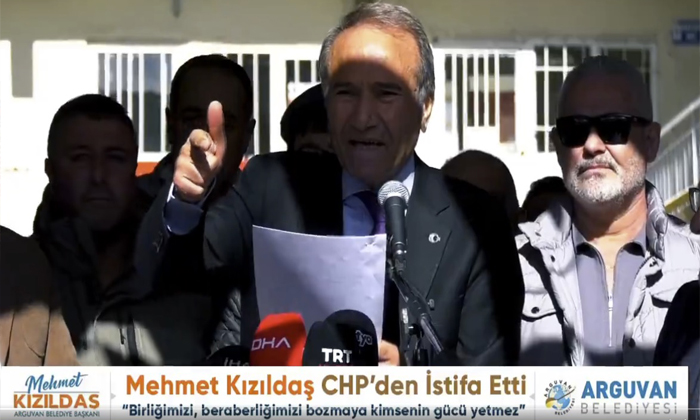 Arguvan Belediye Başkanı Mehmet Kızıldaş, Partisi CHP’den İstifa Etti