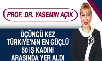 Prof. Dr. Yasemin Açık Kadın Kurucular 100 Listesinde 9. Sıraya Yükseldi