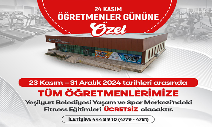 Yeşilyurt Belediyesi’nden Tüm Öğretmenlere Ücretsiz Fitness Eğitimi Verilecek