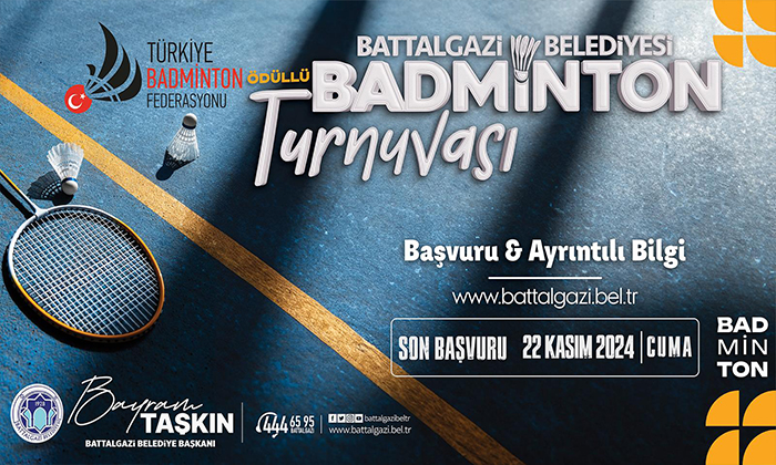 Battalgazi Belediyesi’nin Düzenlediği Badminton Turnuvası İçin Başvurular Başladı