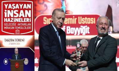 Yaşayan İnsan Hazineleri Ödülü Damascus Ustası  Malatya’lı Yusuf Bayyiğit’e Verildi