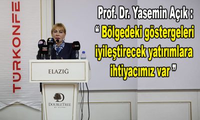 <strong>Prof. Dr. Yasemin Açık: “Bölgedeki göstergeleri iyileştirecek yatırımlara ihtiyacımız var”</strong>