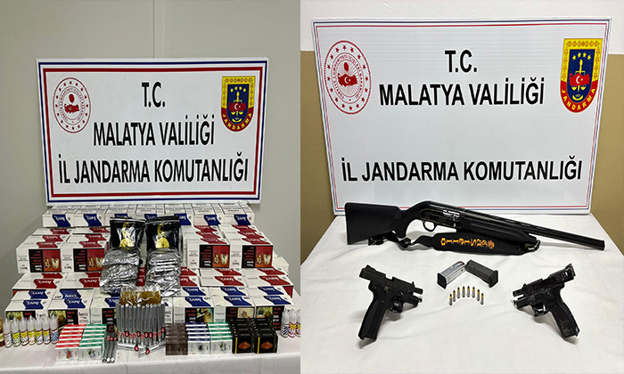 Battalgazi’de Kaçak Tütün Mamulleri, Yeşilyurt’ta İse 2 Adet Tabanca ve Tüfek Ele Geçirildi