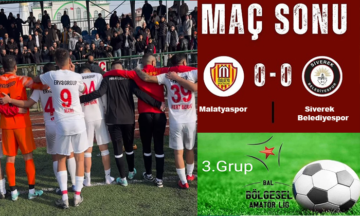 Malatyaspor Evinde Siverek Belediyespor’la Berabere Kalarak Liderliği Malatya’ya Getirdi
