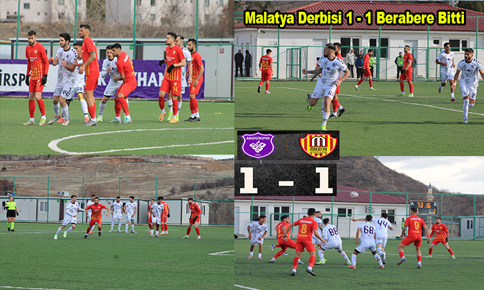 Bal Liginde Oynanan Malatya Derbisinde Arapgirspor İle Malatyaspor 1 – 1 Berabere Kaldı
