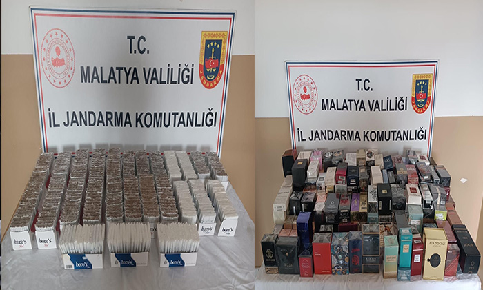 Yeşilyurt İlçe Jandarma Ekipleri Kaçak Parfüm ve Dolu Makaron Ele Geçirdi