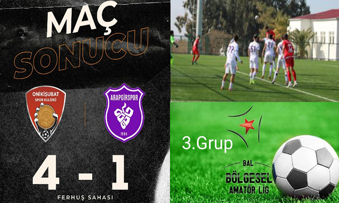 Arapgirspor Deplasmanda Kahramanmaraş Temsilcisi Oniki Şubatspor’a 4 – 1 Yenildi