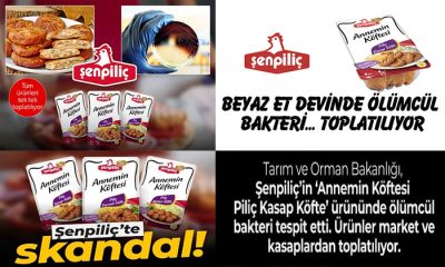 Şenpiliç Annemin Köftesi Piliç Kasap Köfte’de Ölümcül Bakteriye Rastlandı. Ürün Toplatılıyor.
