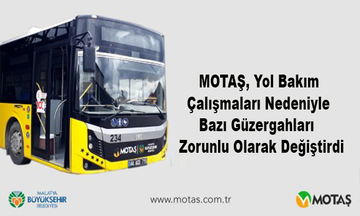 MOTAŞ, Yol Bakım Çalışmaları Nedeniyle Bazı Güzergahları Zorunlu Olarak Değiştirdi