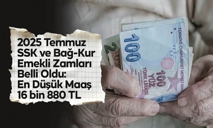 En Düşük Emekli Maaşı % 16.37 Artışla 16.880 TL Olacak