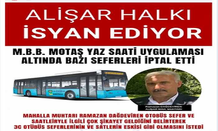 Alişar Muhtarı Dağdeviren ve Alişar Halkı Başkan Sami Er ve MOTAŞ’a Büyük Tepki Gösterdi