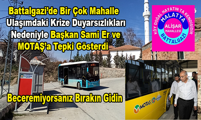 Hatunsuyu ve Alişar Halkı Başkan Sami Er ve MOTAŞ’a Ulaşım Sorununa Çözüm Bulmadıkları İçin Tepki Gösterdi