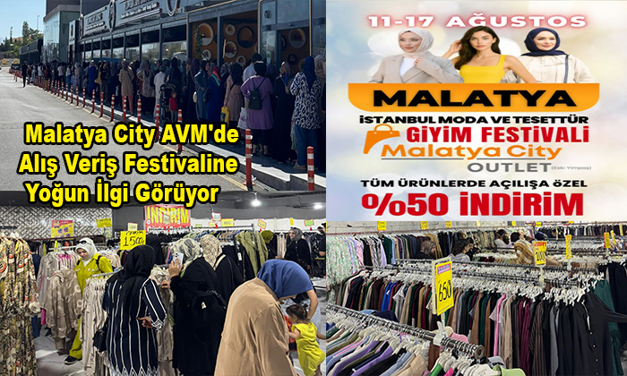 Malatya City AVM’de Alış Veriş Festivaline Yoğun İlgi Devam Ediyor