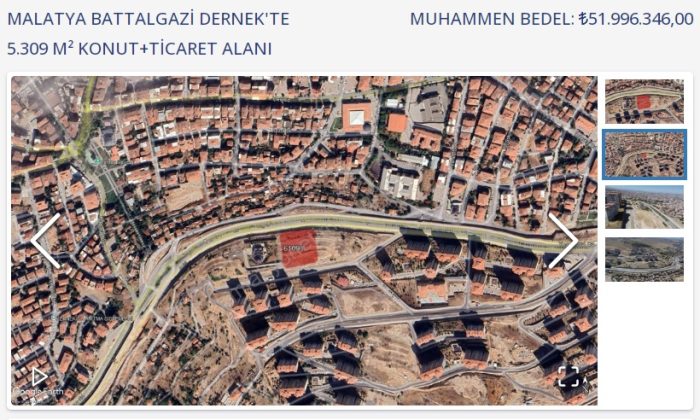 TOKİ Battalgazi Dernek’te 5.309 M2 Konut ve Ticaret Alanını Satışa Çıkarttı