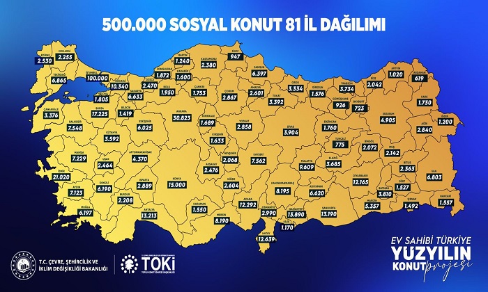 500.000 Konutun Yapılacağı “Yüzyılın Konut Projesi”nde Malatya’ya 9. 609 Konut Yapılacak